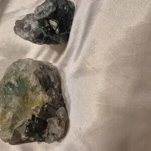2 Lot Sale Green Flourite Raw Stones